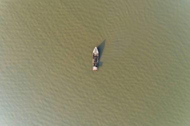 atış andaman Denizi yüksek açı görünümü uçak içinde batık.