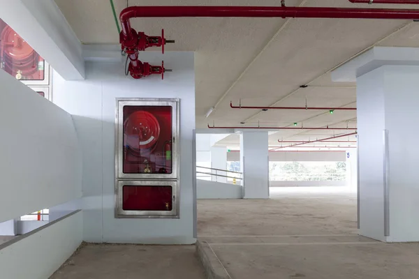 Fire Safety Equipment Box Industrial Building Parking Garage — Stock Photo, Image