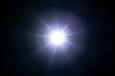 ışık parlama özel efekt koyu siyah.