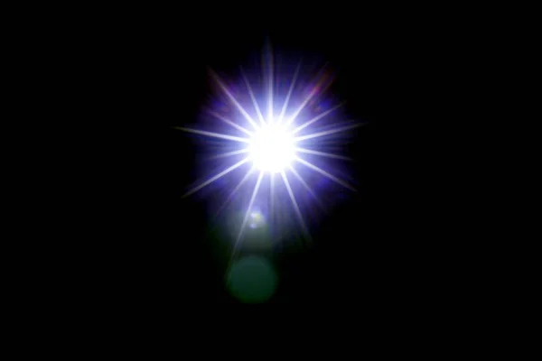 Light Flare Special Effect Dunklem Schwarz — Stockfoto