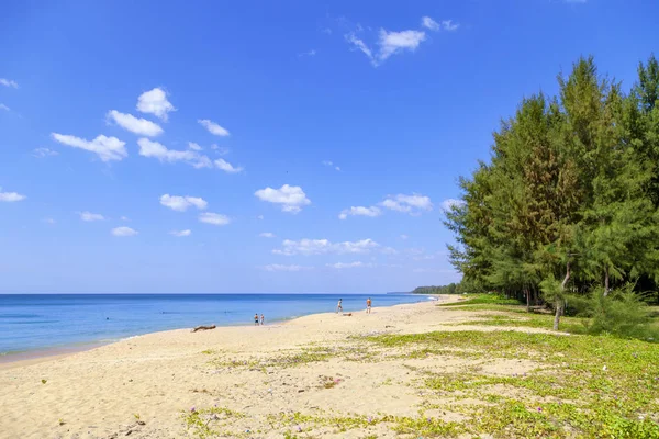 Tropical Beach Sand Summer Season Beautiful Sea Clear Blue Sky — Stock Photo, Image