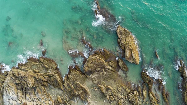 Légifotó drone lövés a Seascape festői off Beach Phuket — Stock Fotó