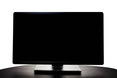 Beyaz arkaplanda bilgisayar monitörü