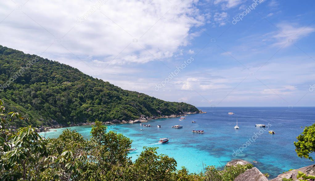 Beautiful tropical sea Similan island No.8 at Similan 