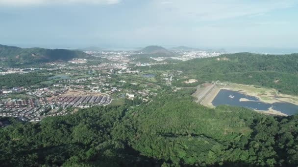 Vista Aérea Distrito Kathu Phuket Tailândia Câmera Drone Vista Ângulo — Vídeo de Stock