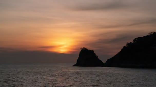 Luz Bonita Pôr Sol Nascer Sol Paisagem Noturna Natureza Vídeo — Vídeo de Stock