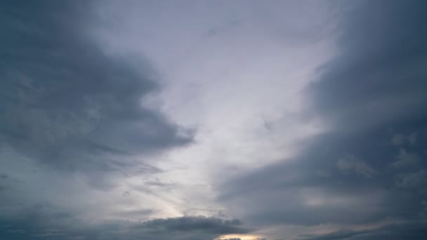 Timelapse Imágenes Nubes Oscuras Nubes Tormenta Oscura Pasando Video Time — Vídeo de stock