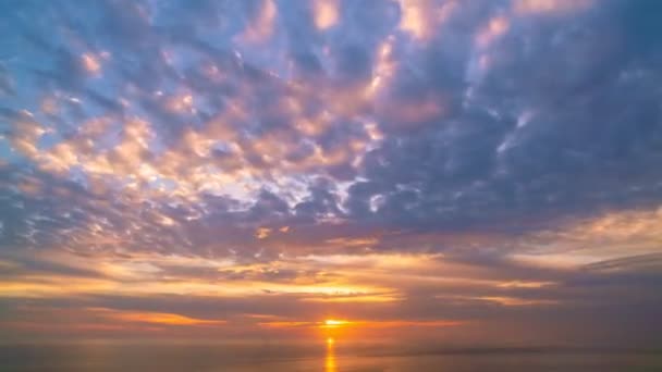 Incredibile Luce Tramonto Alba Sul Mare Tropicale Tempo Lapse Video — Video Stock