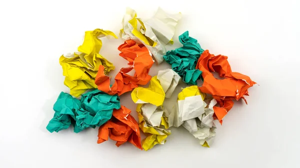 Various Colorful Paper Ball White Background — Stock Photo, Image