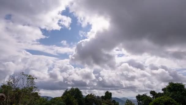 Čas Lapse Úžasné Mraky Tekoucí Modré Obloze Pozadí — Stock video