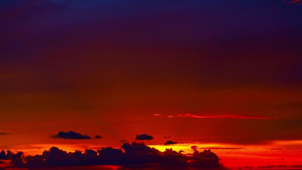 Gökyüzündeki Bulutların Zamanlaması Doğanın Güzel Manzarası Güneşin Doğuşu Batışı Zaman — Stok video