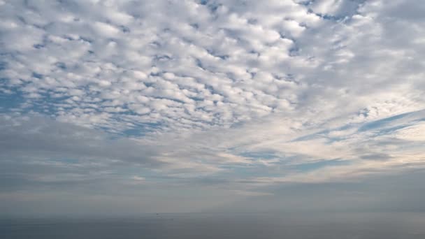 Time Förfall Blå Himmel Och Moln Som Flyter Himlen Sommar — Stockvideo