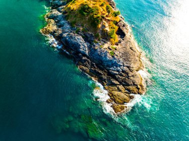 Üst manzara okyanus yüzeyi doğa arka planı