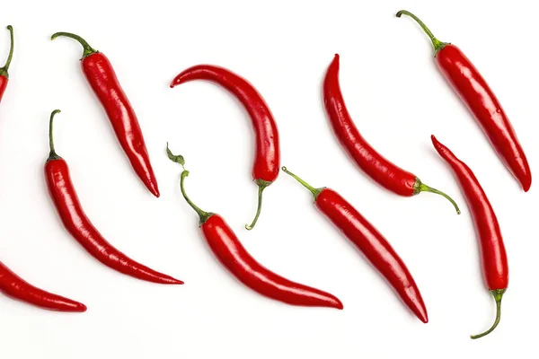 Red Chilli Pepper White Background View — Stock Photo, Image