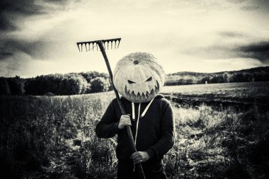 Modern Jack fener Kabak kafa onun ayakta alanındaki tarih ile. Cadılar Bayramı efsane.