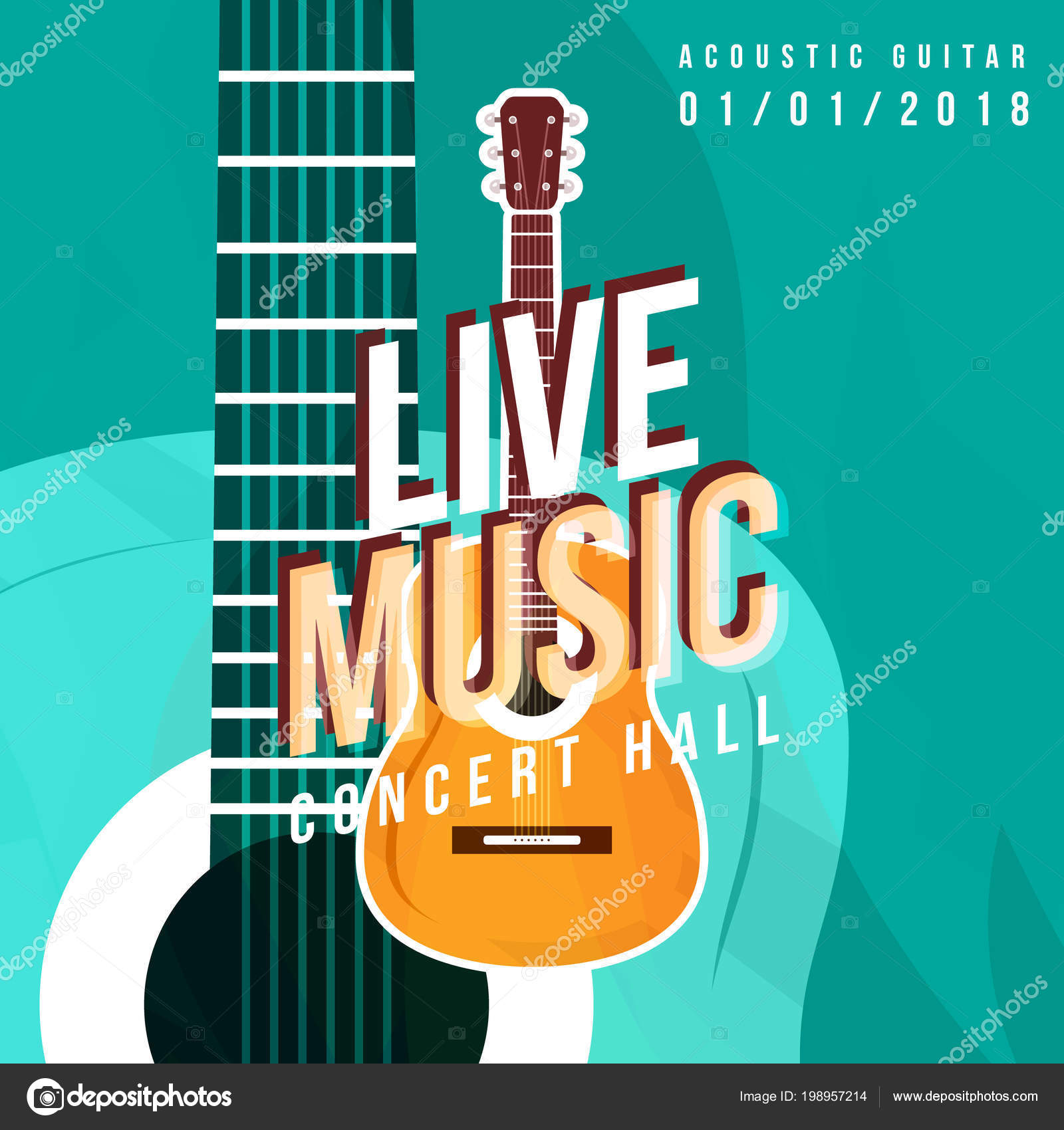 lvie-music-poster-and-guitar-party-flyer-template-stock-vector
