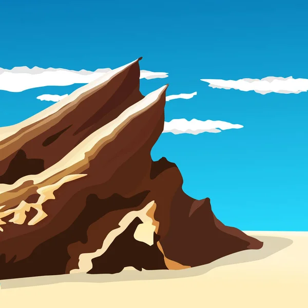 Hermosas montañas rocosas de Vasquez Rocas stock vector de imagen — Archivo Imágenes Vectoriales