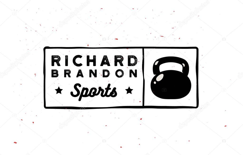 Retro minimal gym logotypes in vintage 1920 - 1960 style. Old school athletic fitness badges