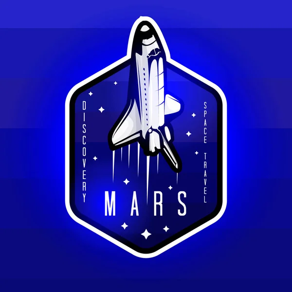 Διαστημική αποστολή με Άρη διανυσματικά εικονογράφηση διάνυσμα απόθεμα — Διανυσματικό Αρχείο