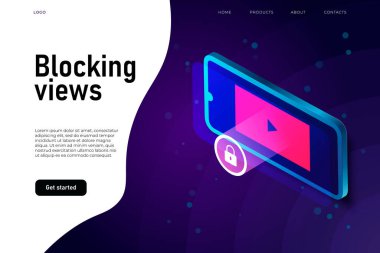 Görüntüleri görüntülemeyi engelleme, yasaklı ortam konumu, iniş sayfası şablonu.