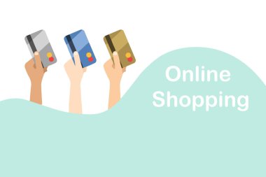 Beyaz arka plan üzerinde kredi kartları holding eller