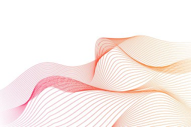 Renkli dalgalar ve beyaz arka plan üzerinde çizgiler