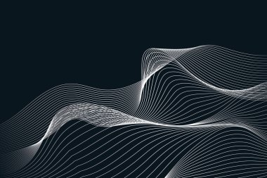 Arka plan doku soyut gri beyaz dalgalar ve çizgiler