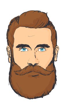 El kavramı hipster adam tasarım çizilmiş