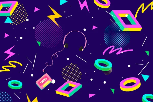 Retro 80'ler kavramı arka plan deseni