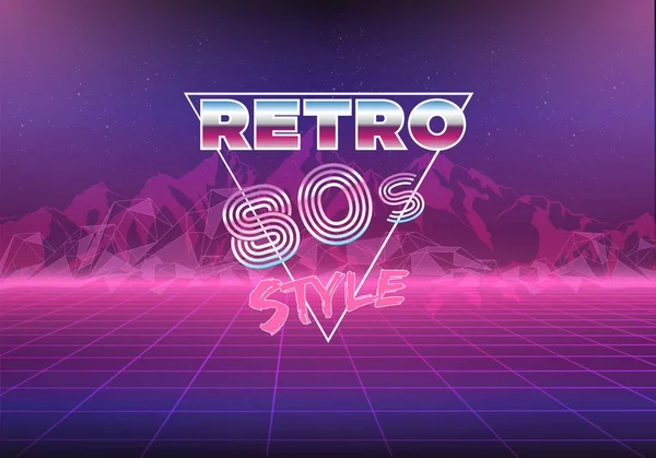 Retro 80'ler 80'ler neon arka plan kavramı 