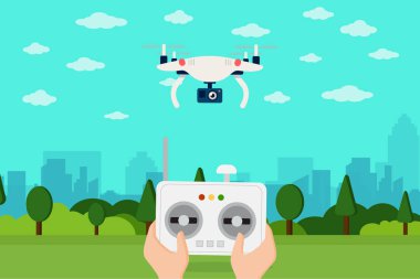 Modern hava Drone ile peyzaj kavramı