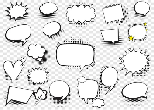 Speech Bubbles Comic Creator Vector Set — Stock Vector