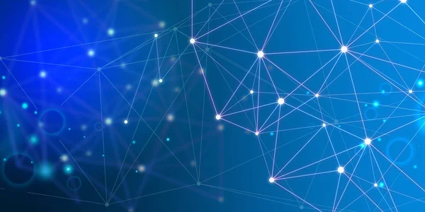 Duvar kağıdı mavi degrade çizgileri üzerinde moleküler backgorund