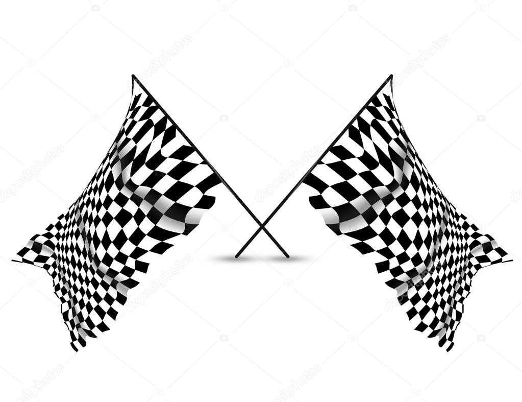 Checkered Racing Wall Flag Background and Wallpaper, copy space banner, sorts theme.