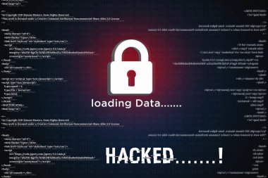 Hacking, internet siber güvenlik arka plan, hack kavramı