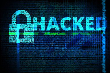 Hacking, internet siber güvenlik arka plan, hack kavramı