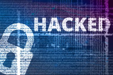 Hacking, internet siber güvenlik arka plan, hack kavramı