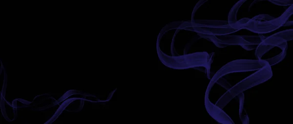 黒いイラストの背景に青い色の煙の層、テキストバナーのためのコピースペース — ストック写真