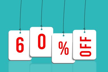 Satışkapalı yüzde altmış, İndirim yüzde 60 Kapalı arka plan illüstrasyon, Süper Satış kadar% 40 kavramı