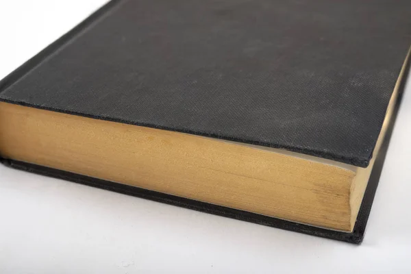 Старий чорний Книга вид зверху стокове фото, книга концепція макет — стокове фото