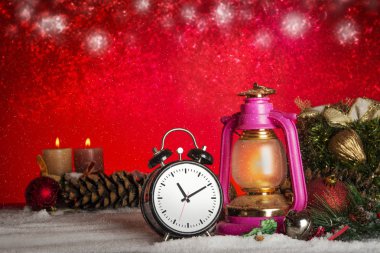 Metin için buz kar kopyalama alanı ile Noel arka plan