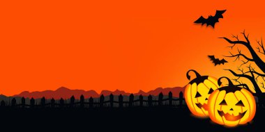 Kabaklar kopya uzay afiş, 14 Ekim ile Şükran illüstrasyon arka plan