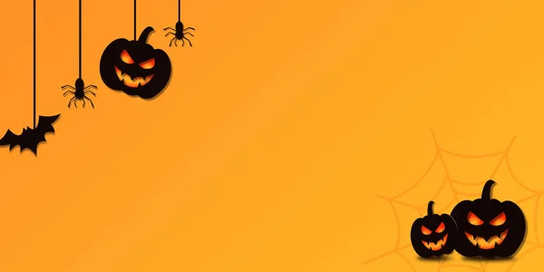 Sinal de Halloween feliz e fundo ilustração tema com abóbora — Fotografia de Stock