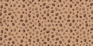 Kahve Fasulyesi Illustration arka planında kusursuz desen