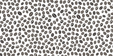 Kahve Fasulyesi Illustration arka planında kusursuz desen