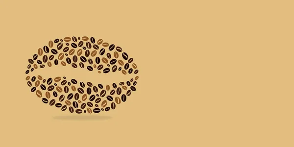 Seamless pattern with Coffee Beans Illustration banner with copy space