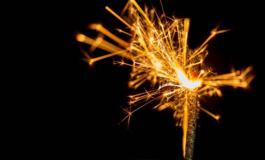 Fotokopi alanı ile ışıltılı ışık yakın görüntüsü