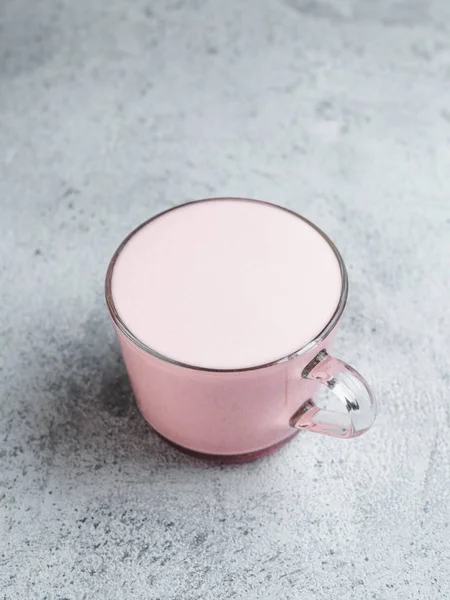 Pink beetroot latte or red velvet latte