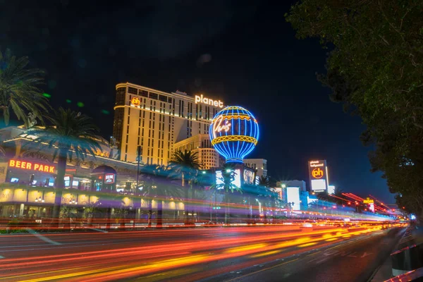 Las Vegas Nevada Usa April 2018 Skönheten Ljuset Hotellbyggnaden Kasinot — Stockfoto
