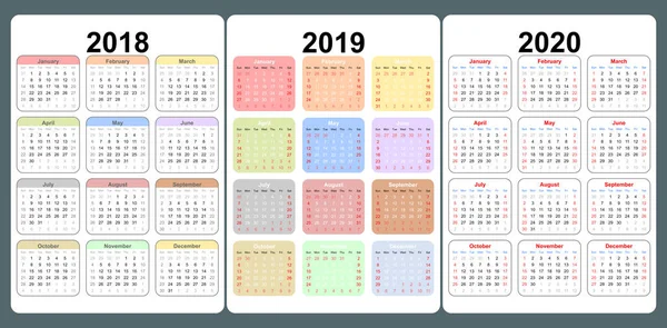 Návrh Kalendáře 2019 Vektor Koncept Pro Novinky Rok Pozadí — Stockový vektor